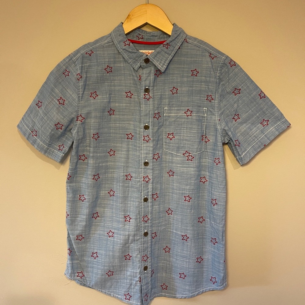 Blue Star Patterned Boy’s Shirt